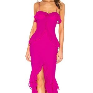Lovers + Friends Melissa Gown Magenta Small